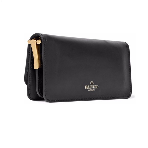 Valentino Embellished leather shoulder bag - Picture 2 of 3